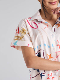 Camisa Happy life - Marfil