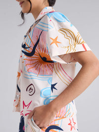 Camisa Happy life - Marfil