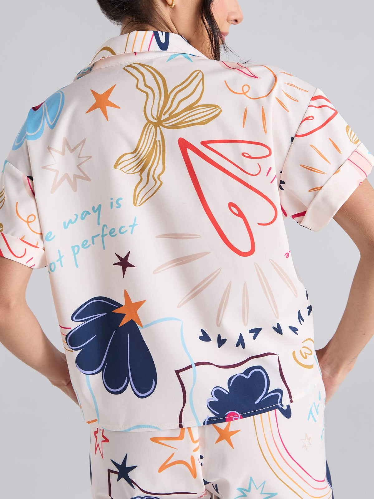 Camisa Happy life - Marfil