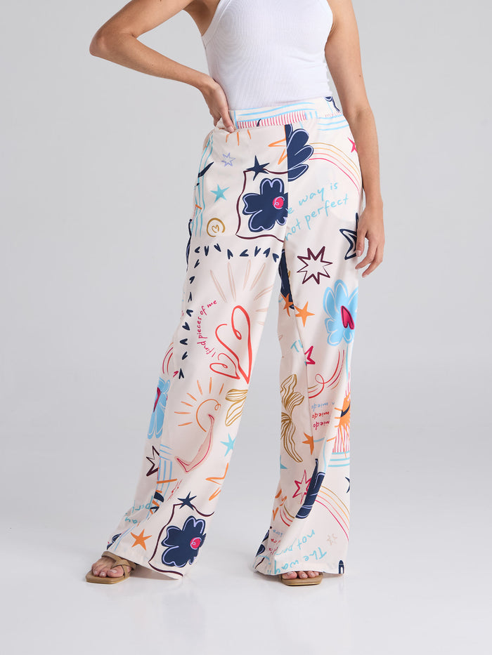 Pantalón Happy life - Marfil