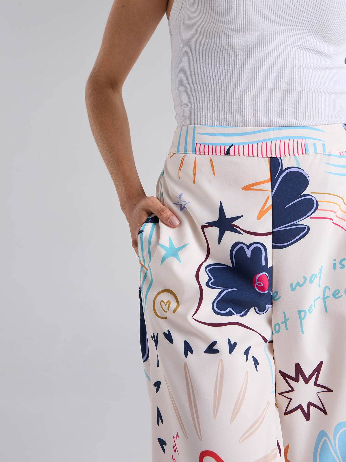 Pantalón Happy life - Marfil