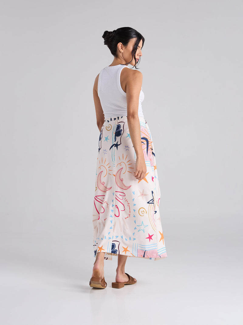 Falda Happy life - Marfil