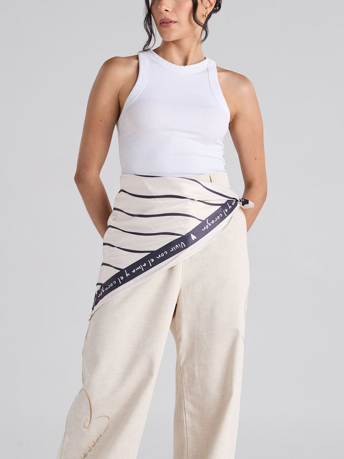 Pañoleta Waves - Marfil