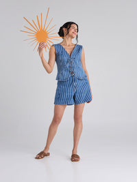 Chaleco Waves - Azul