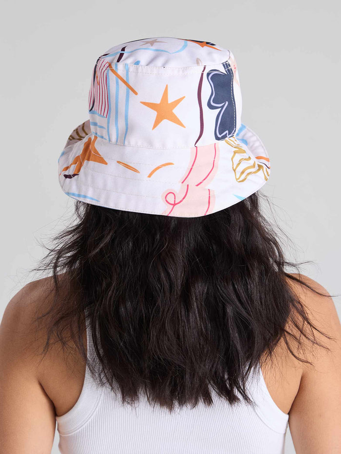 Bucket hat Happy life - Marfil