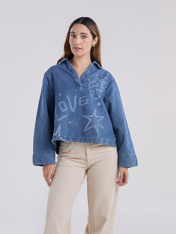 Camisa Amor siempre - Azul