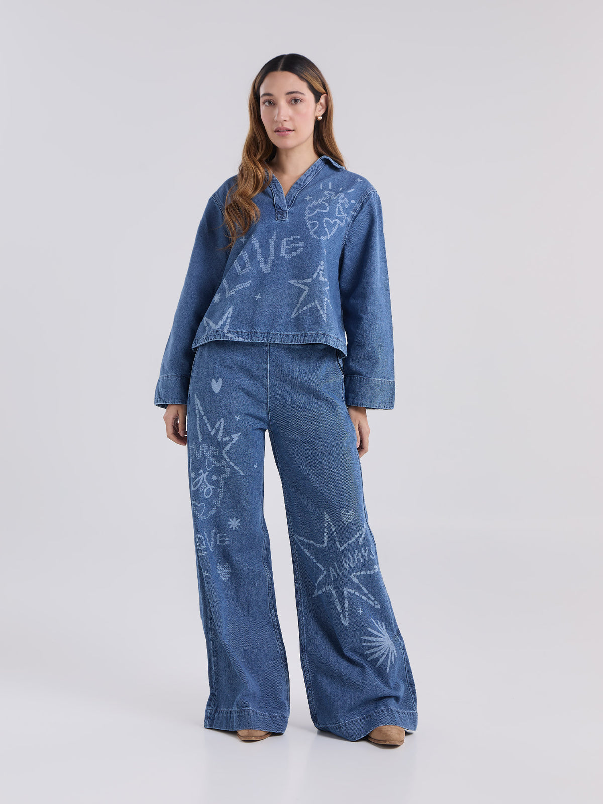 Set Amor siempre - Azul Camisa & Jean