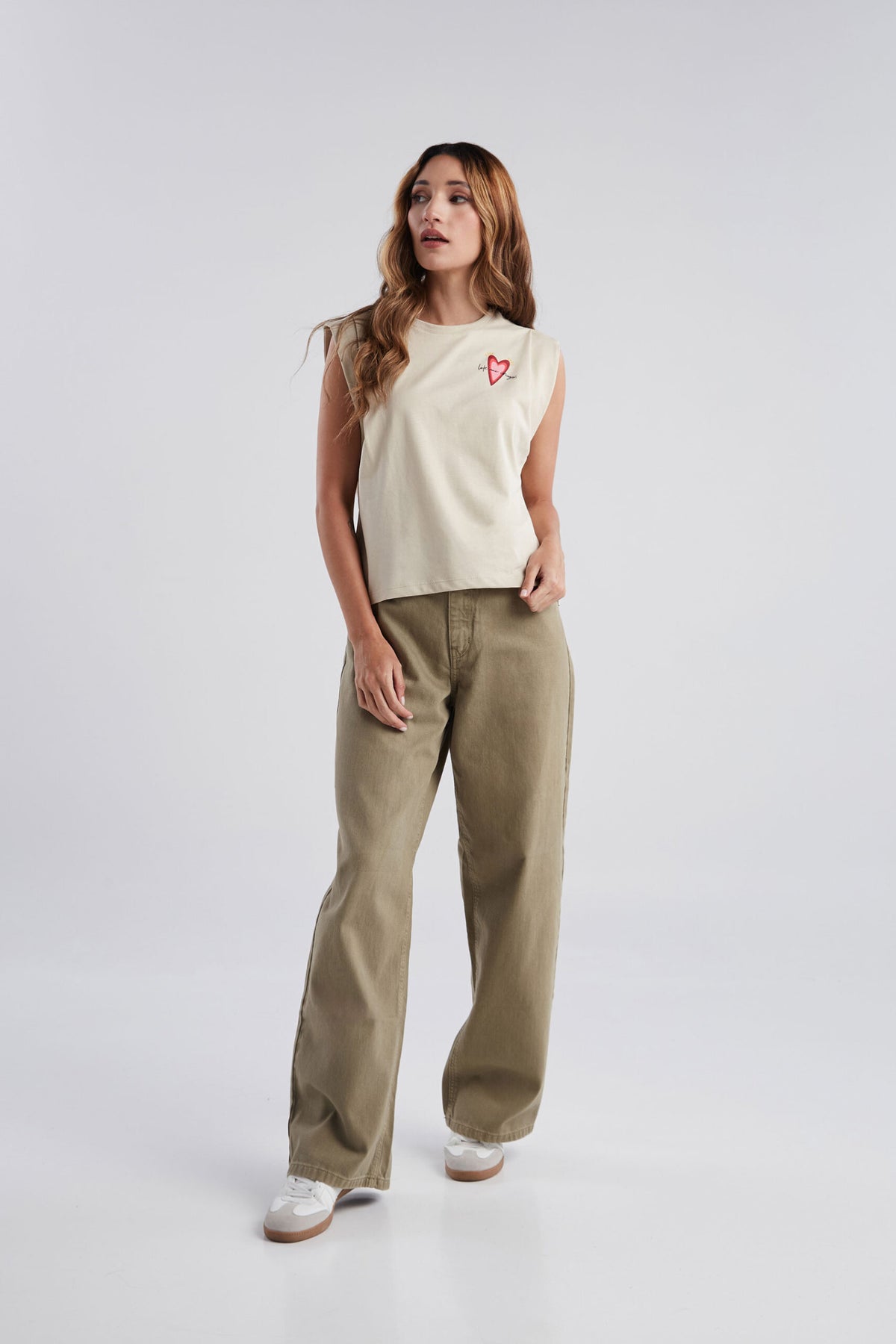 Jean Bolsillos corazones - Verde