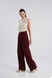 Jean Bolsillos corazones - Borgoña