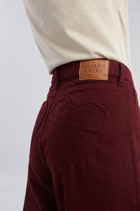 Jean Bolsillos corazones - Borgoña