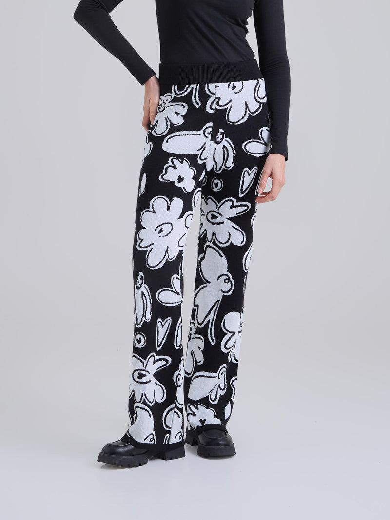 Pantalón Tejido garden - Negro
