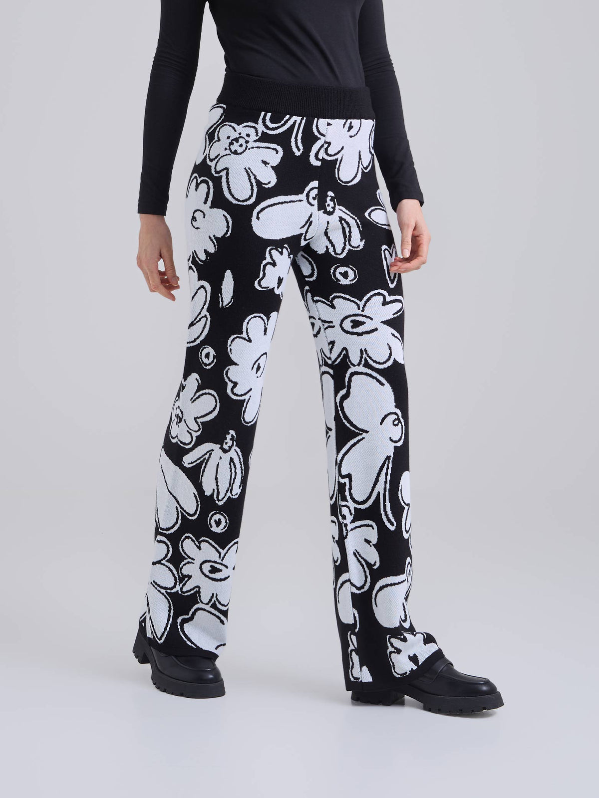 Pantalón Tejido garden - Negro