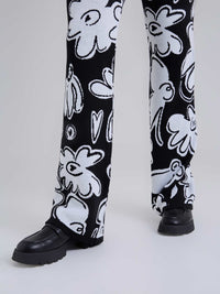 Pantalón Tejido garden - Negro
