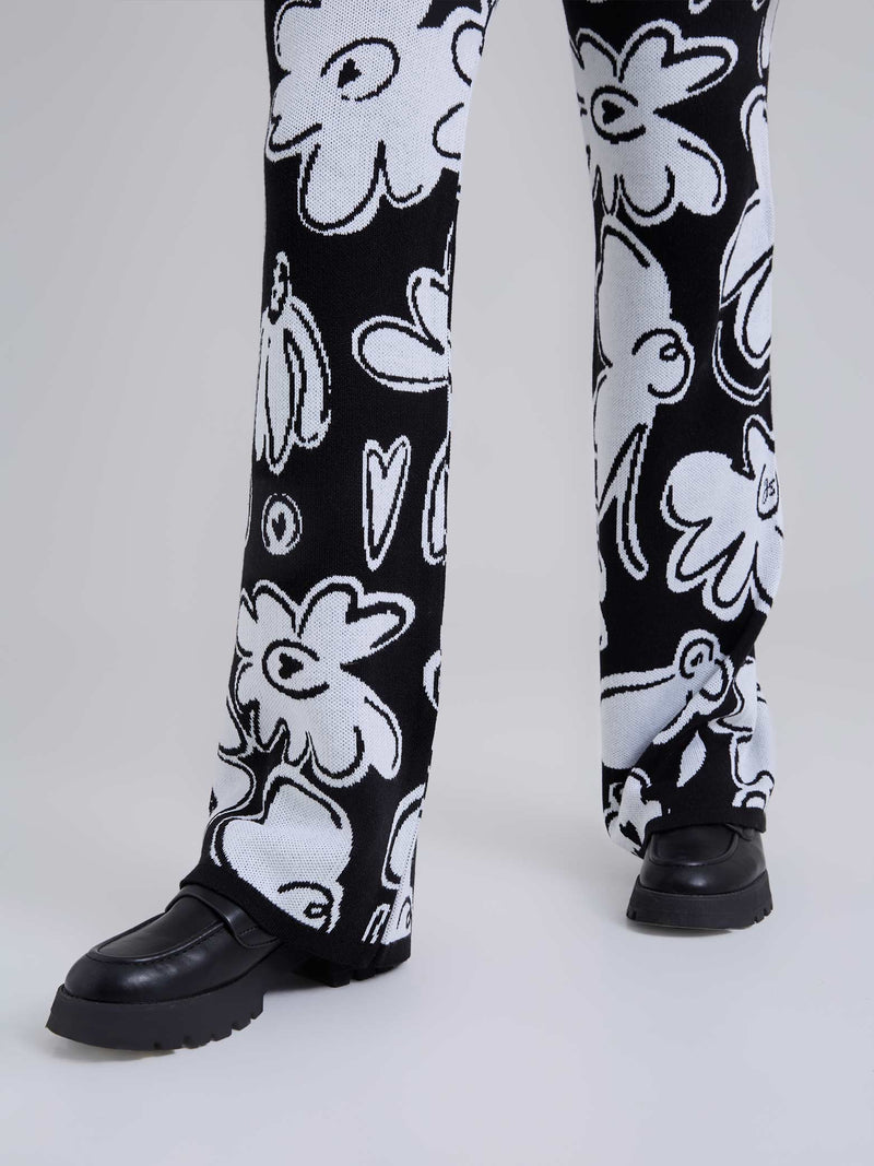 Pantalón Tejido garden - Negro