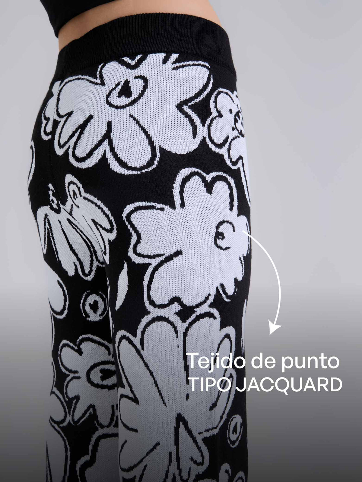 Pantalón Tejido garden - Negro