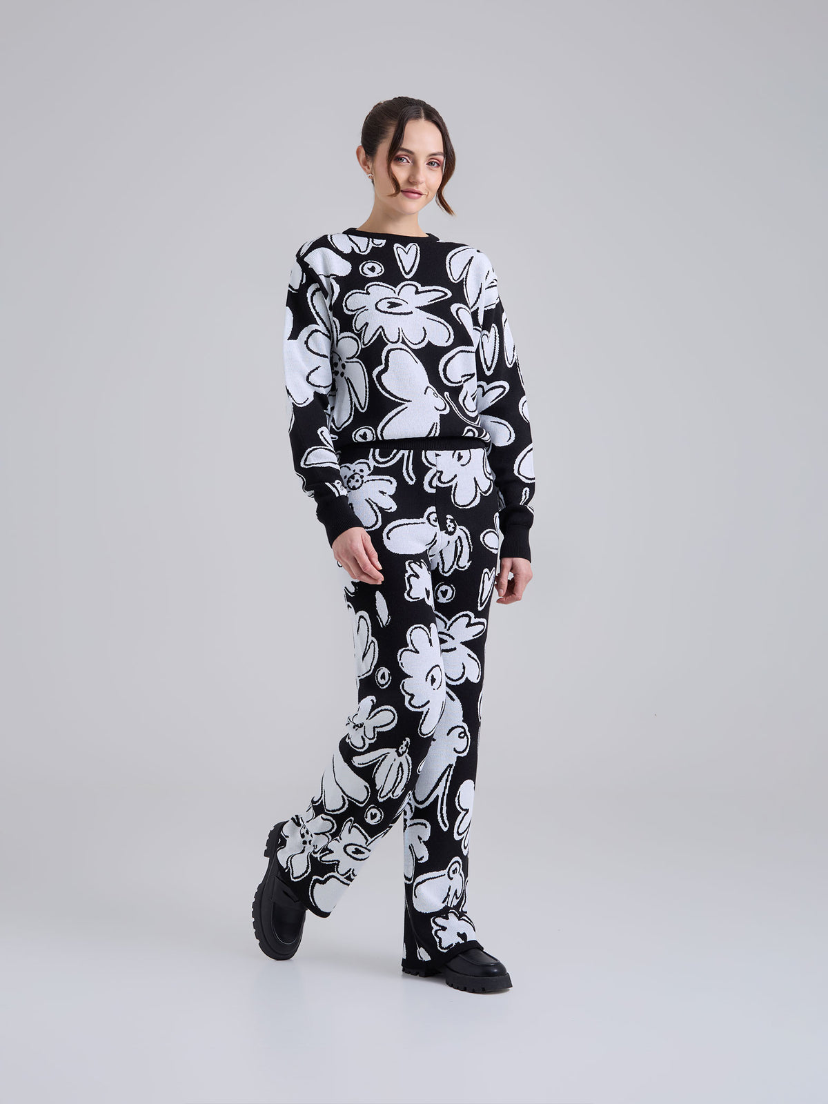 Pantalón Tejido garden - Negro