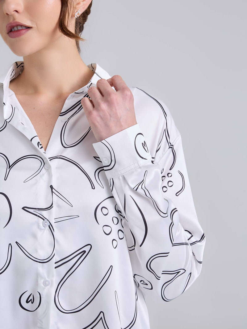 Camisa Garden - Marfil