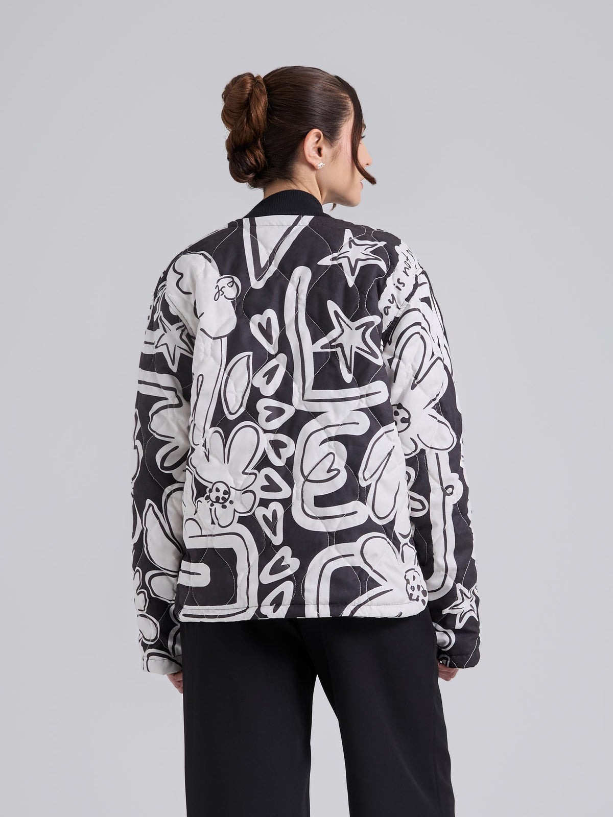 Chaqueta Acolchada caminos - Negro