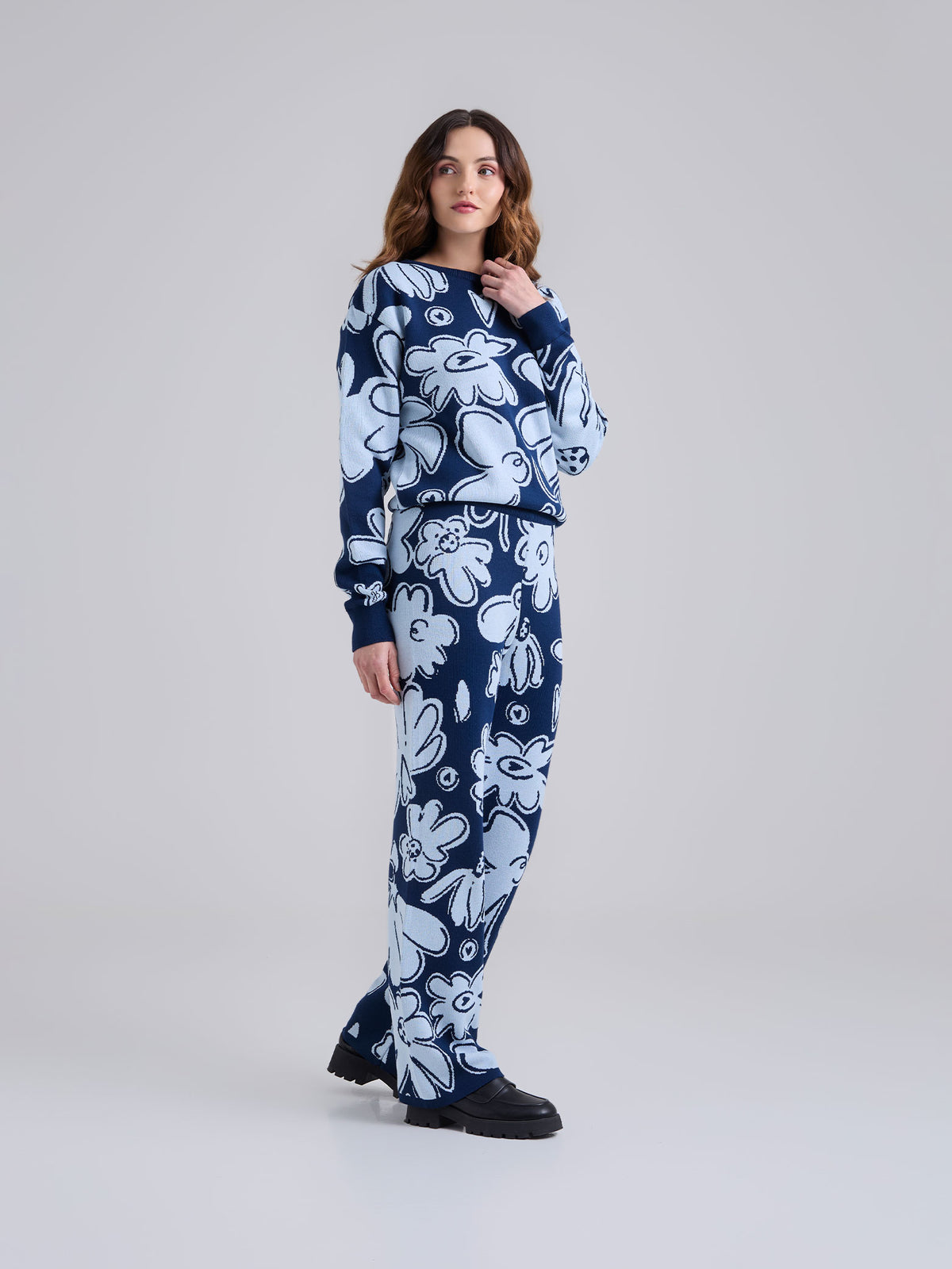 Pantalón Tejido garden - Azul