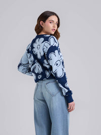 Buzo Tejido garden - Azul