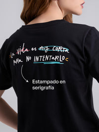 Camiseta Intentarlo - Negro