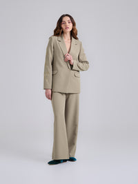 Pantalón Bordado - Caqui