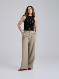 Top Corazones - Negro