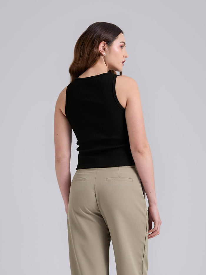 Top Corazones - Negro