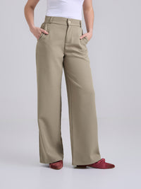 Pantalón Bordado - Caqui