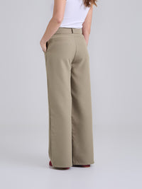 Pantalón Bordado - Caqui