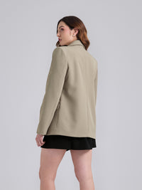 Blazer Bordado - Caqui