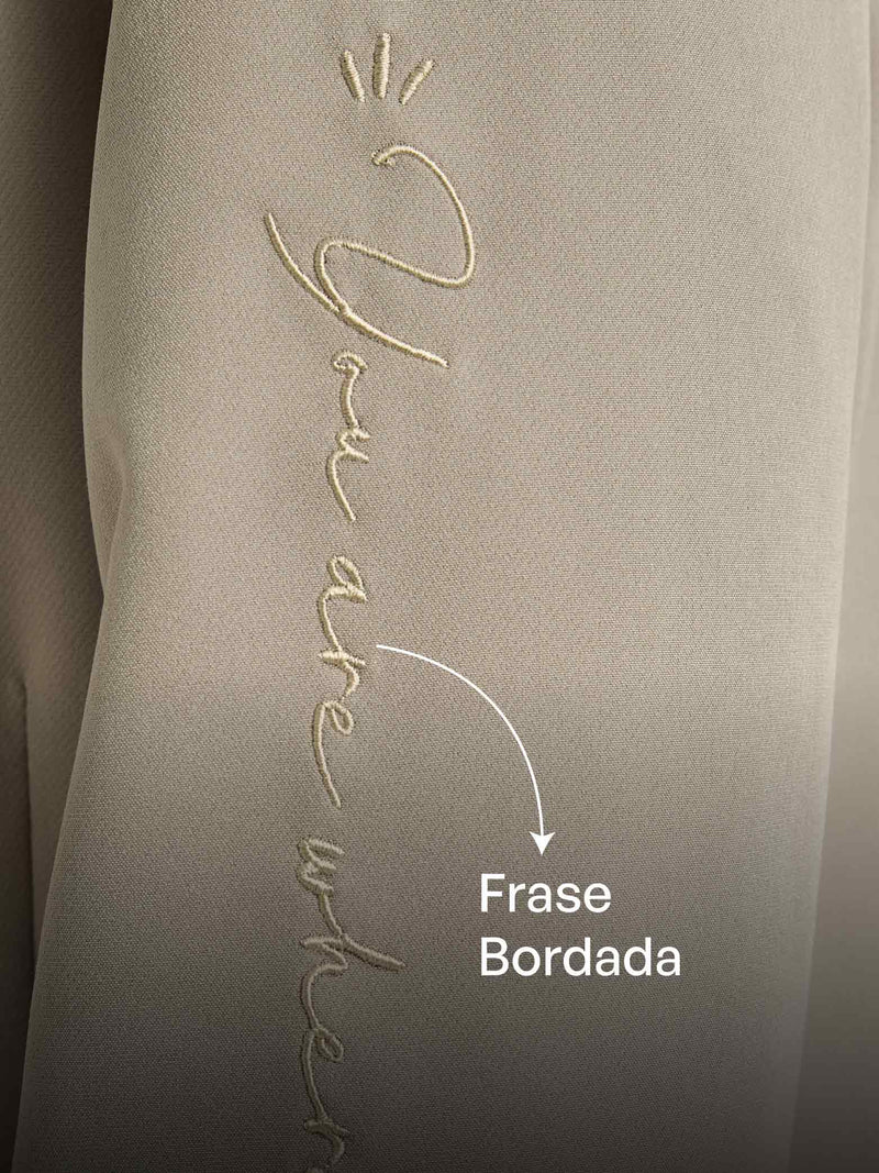 Blazer Bordado - Caqui