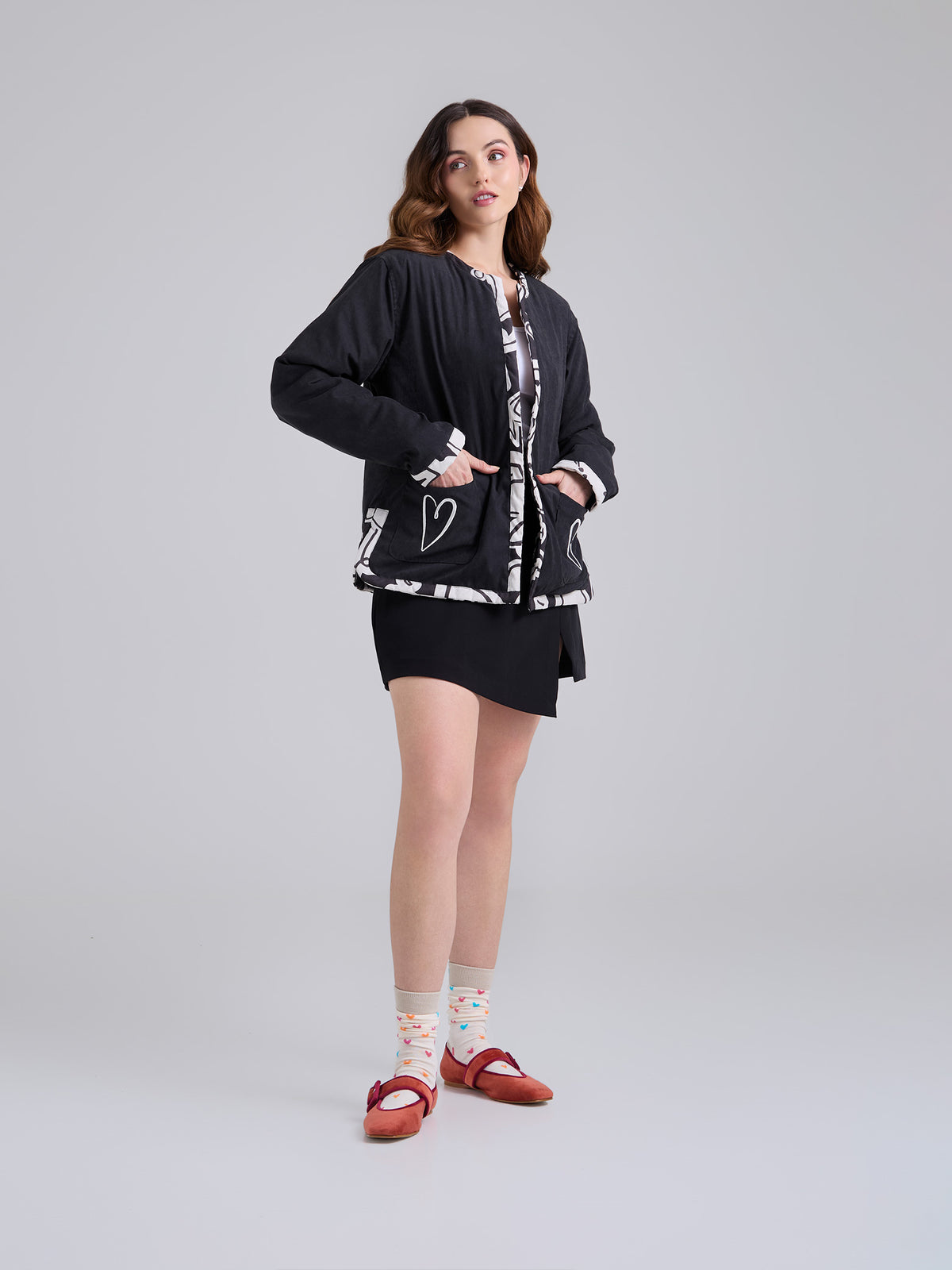 Chaqueta Acolchada caminos - Negro