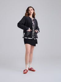 Chaqueta Acolchada caminos - Negro