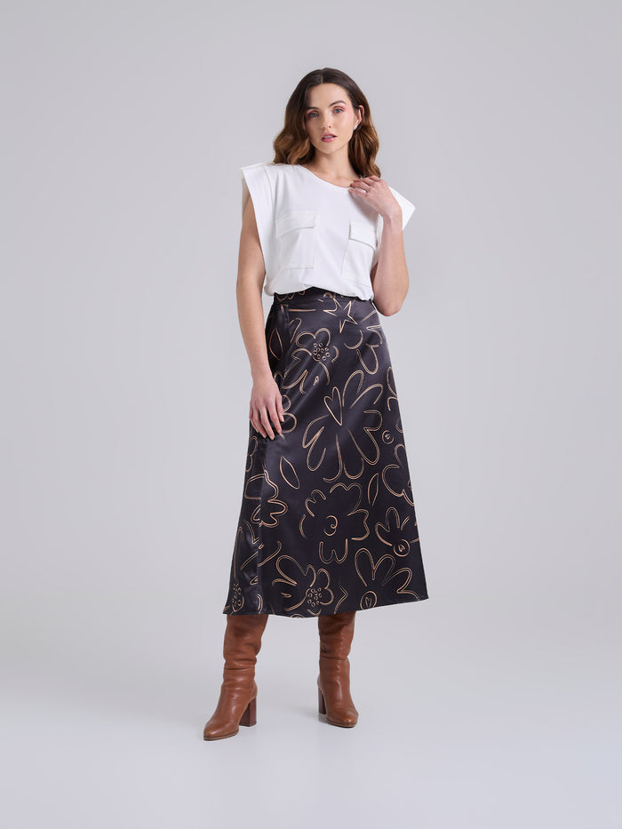 Falda Garden - Negro