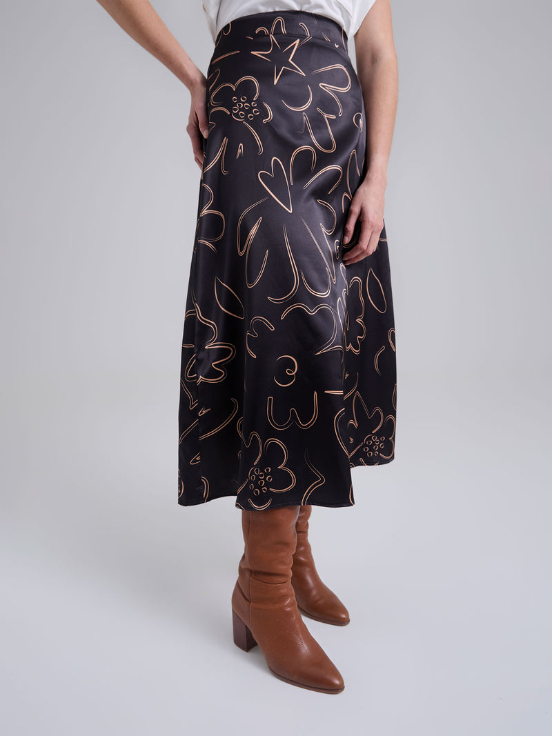 Falda Garden - Negro