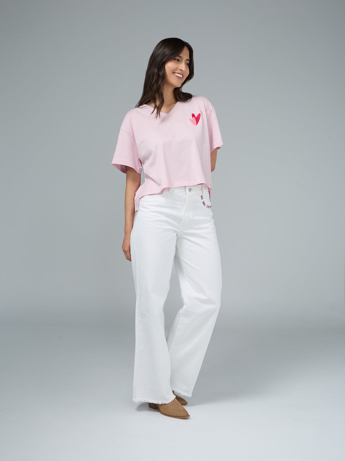 Camiseta Más fuerte - Rosado