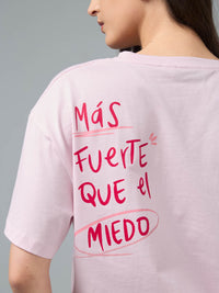 Camiseta Más fuerte - Rosado