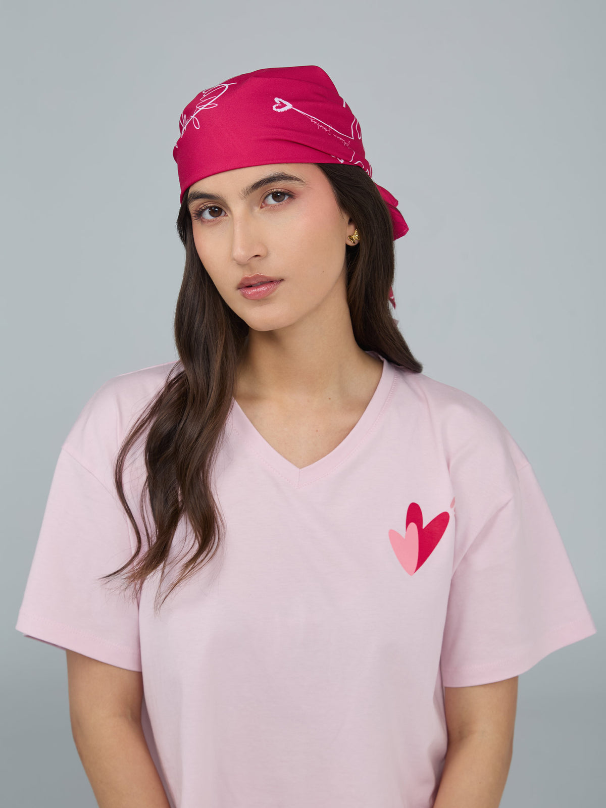 Pañoleta Brilla mi corazón - Fucsia