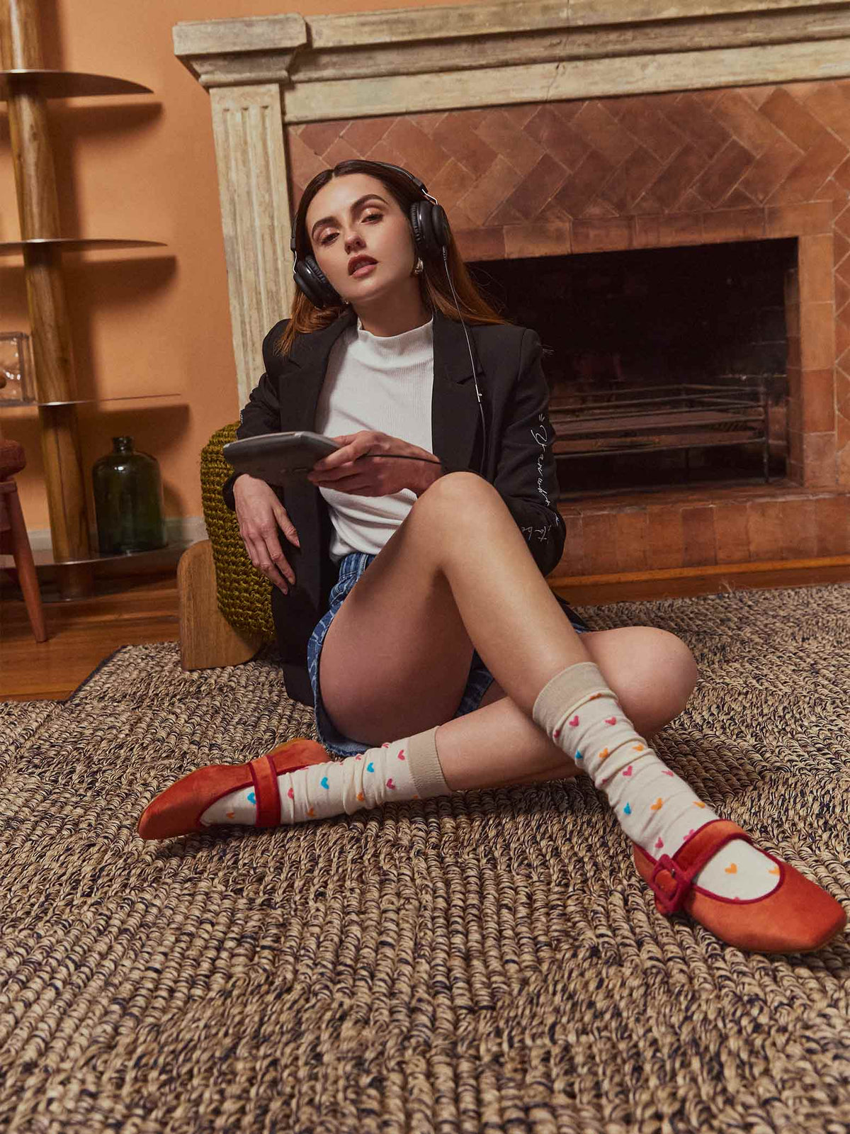 Media Corazones - Marfil