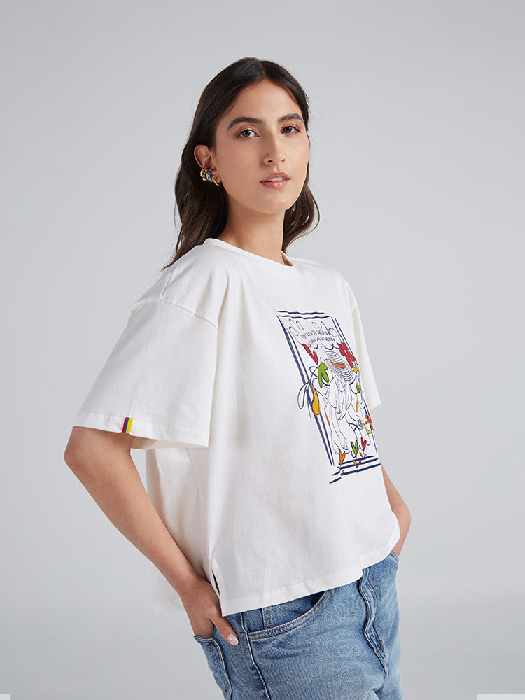 Camiseta Cosecha de sueños - Marfil