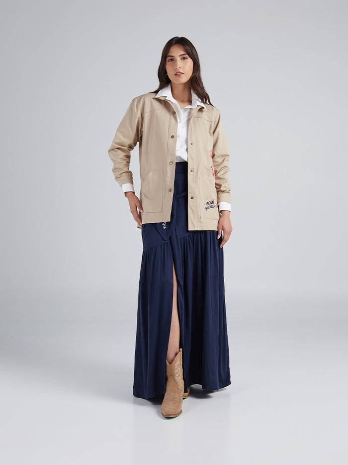 Chaqueta Aquí florezco - Caqui