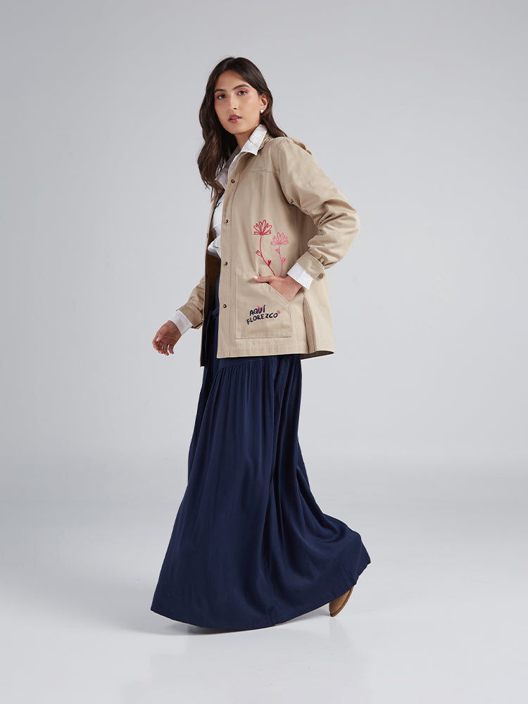 Chaqueta Aquí florezco - Caqui