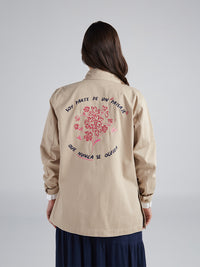 Chaqueta Aquí florezco - Caqui