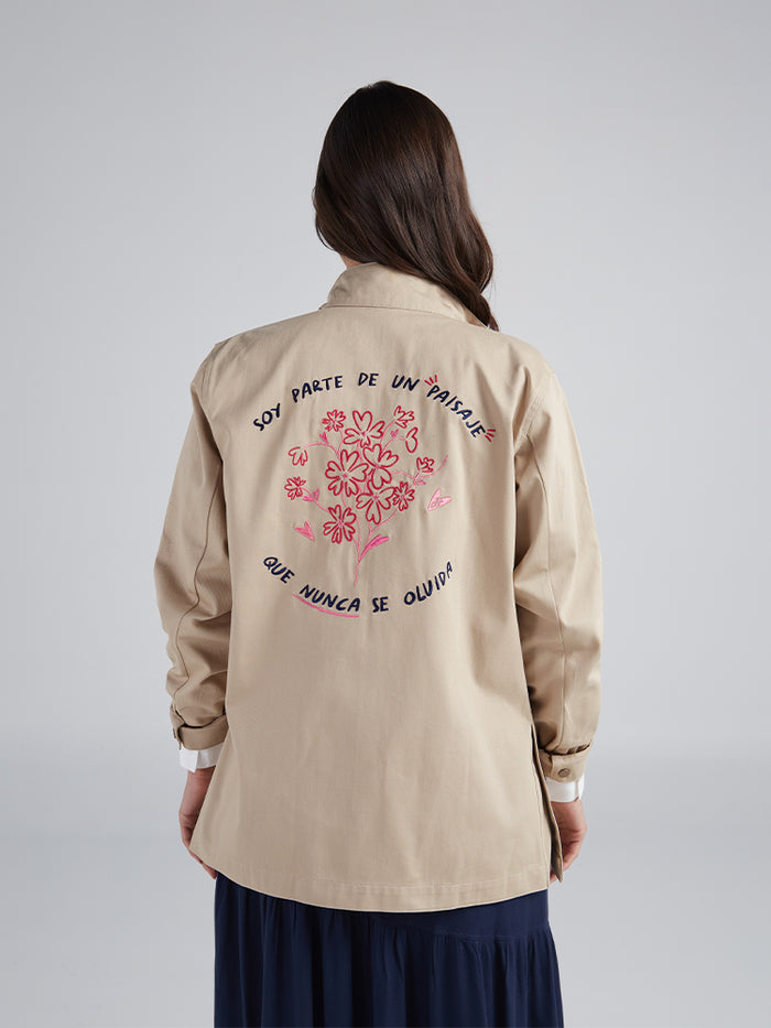 Chaqueta Aquí florezco - Caqui