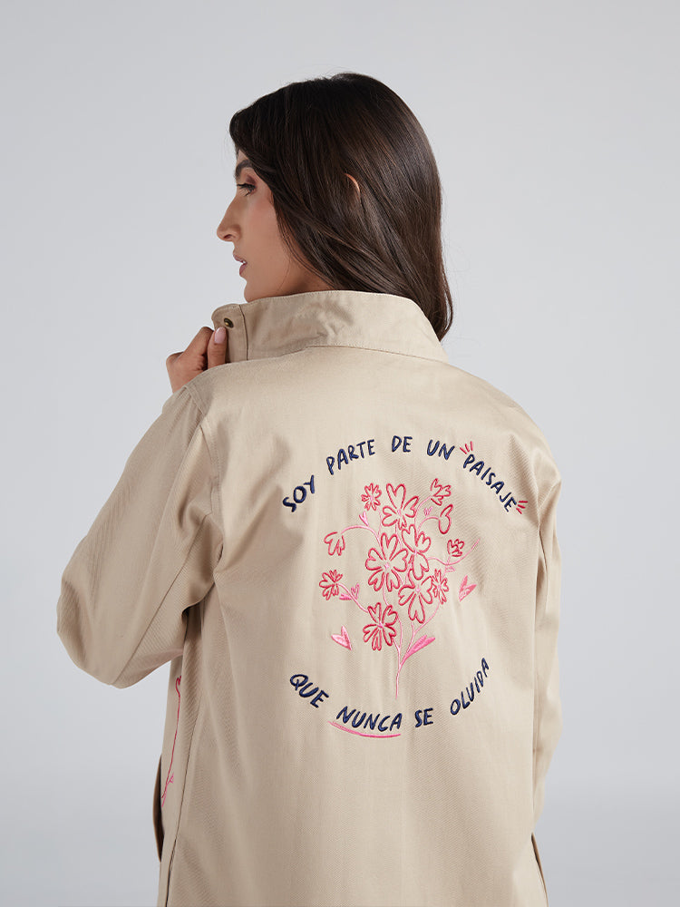 Chaqueta Aquí florezco - Caqui