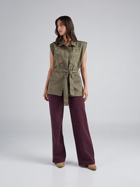 Chaleco Flores - Verde