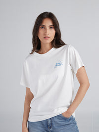 Camiseta Pistas Unisex - Marfil