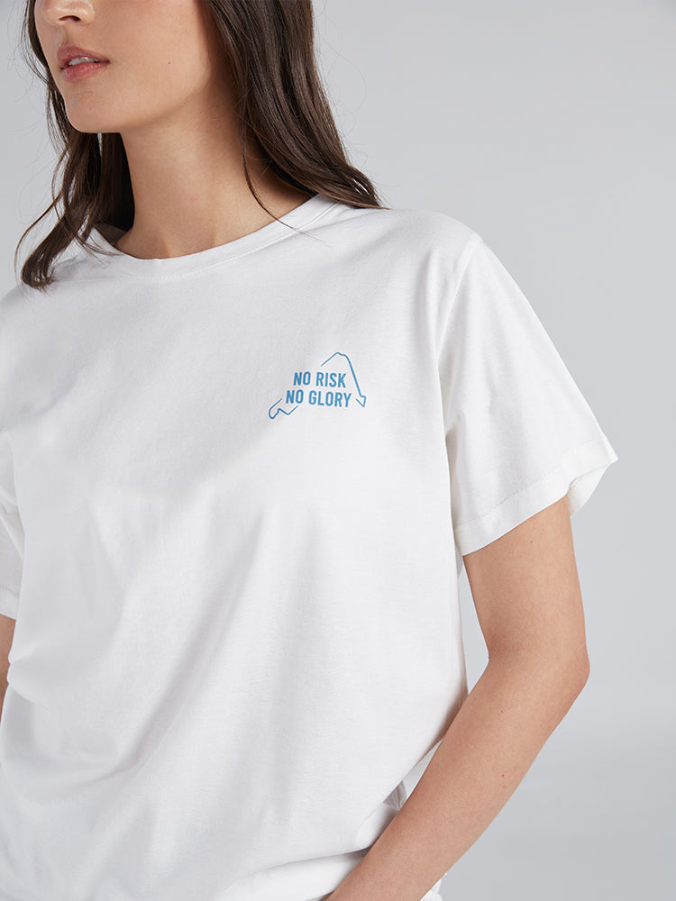 Camiseta Pistas Unisex - Marfil