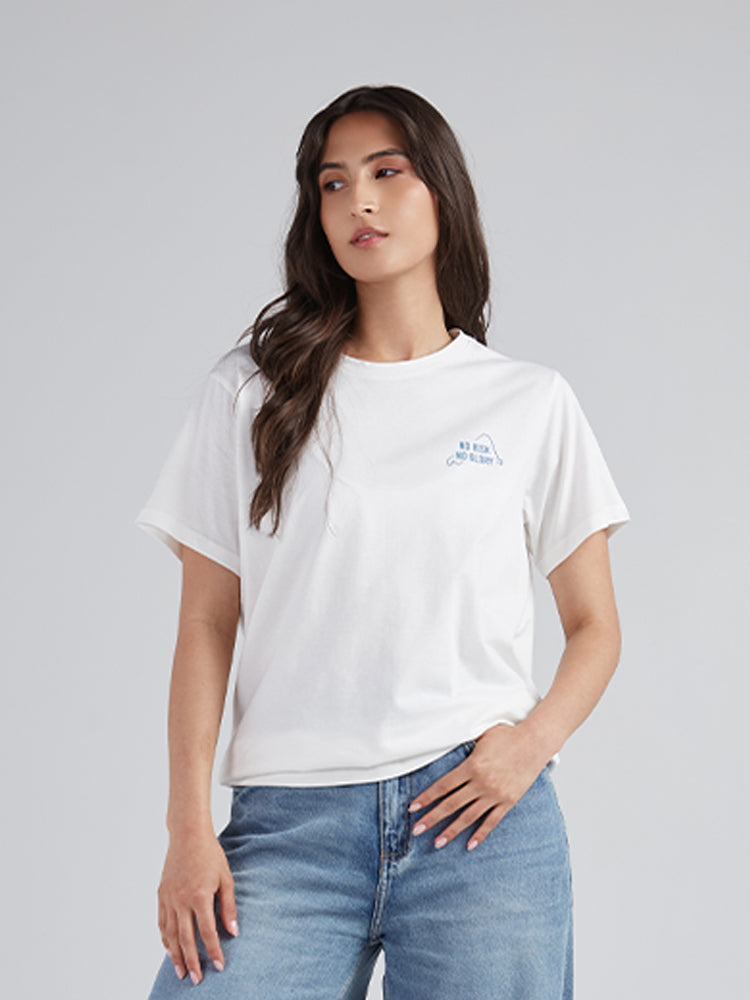 Camiseta Pistas Unisex - Marfil